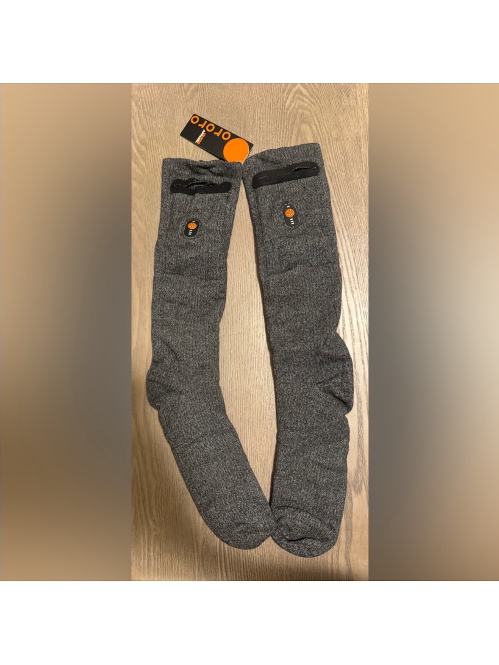 Unisex Gray Heated Socks with USB Pocket - Performance Comfort